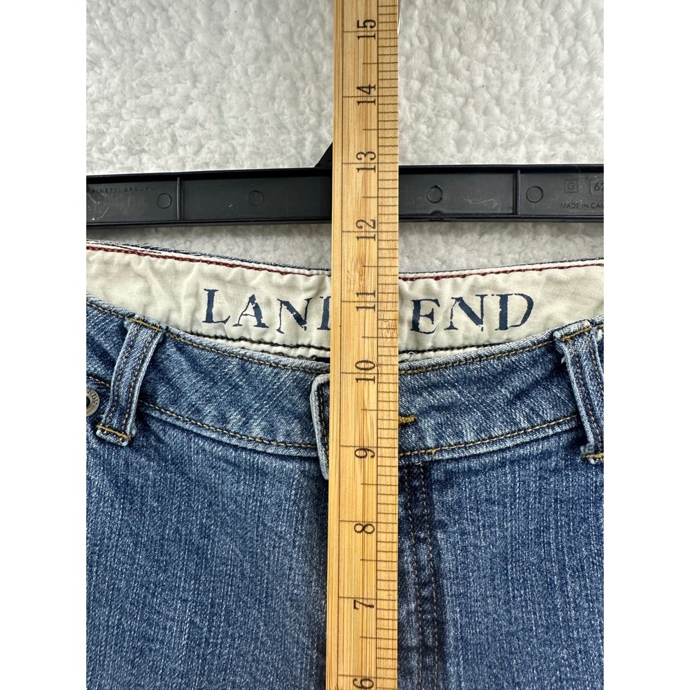 Lands End Womens Jeans Size 6 Original Fit Modern Waist Boot Leg Blue Denim - Picture 8 of 11